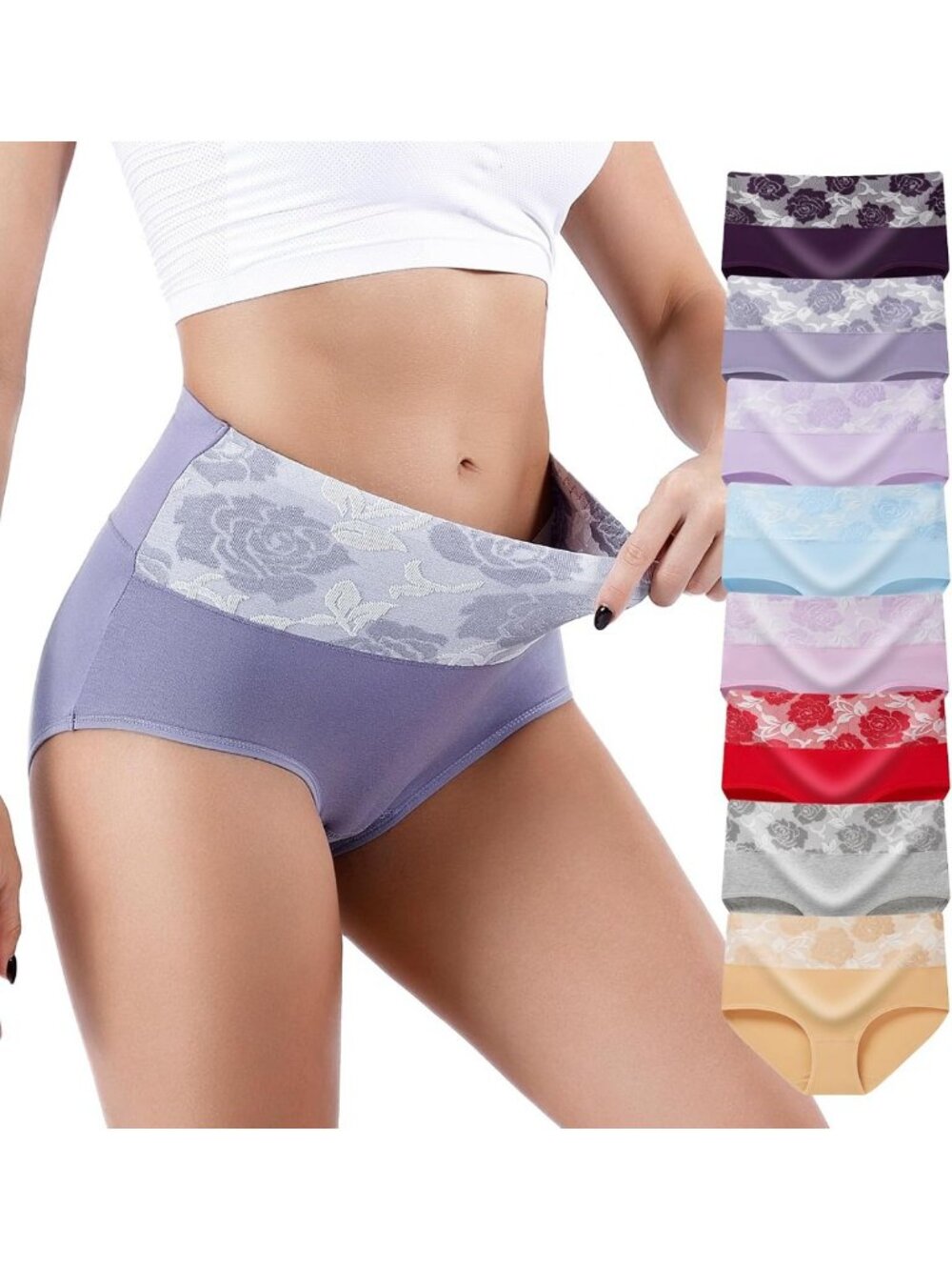 Breathable High-Waisted Cotton Underwear for Women | Comfortable & Stylish